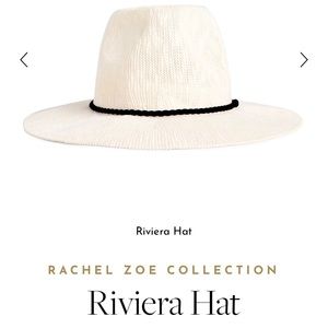 Rachel Zoe Riviera Hat Ivory w/ Black Band Curateur Fall 2022 Collection